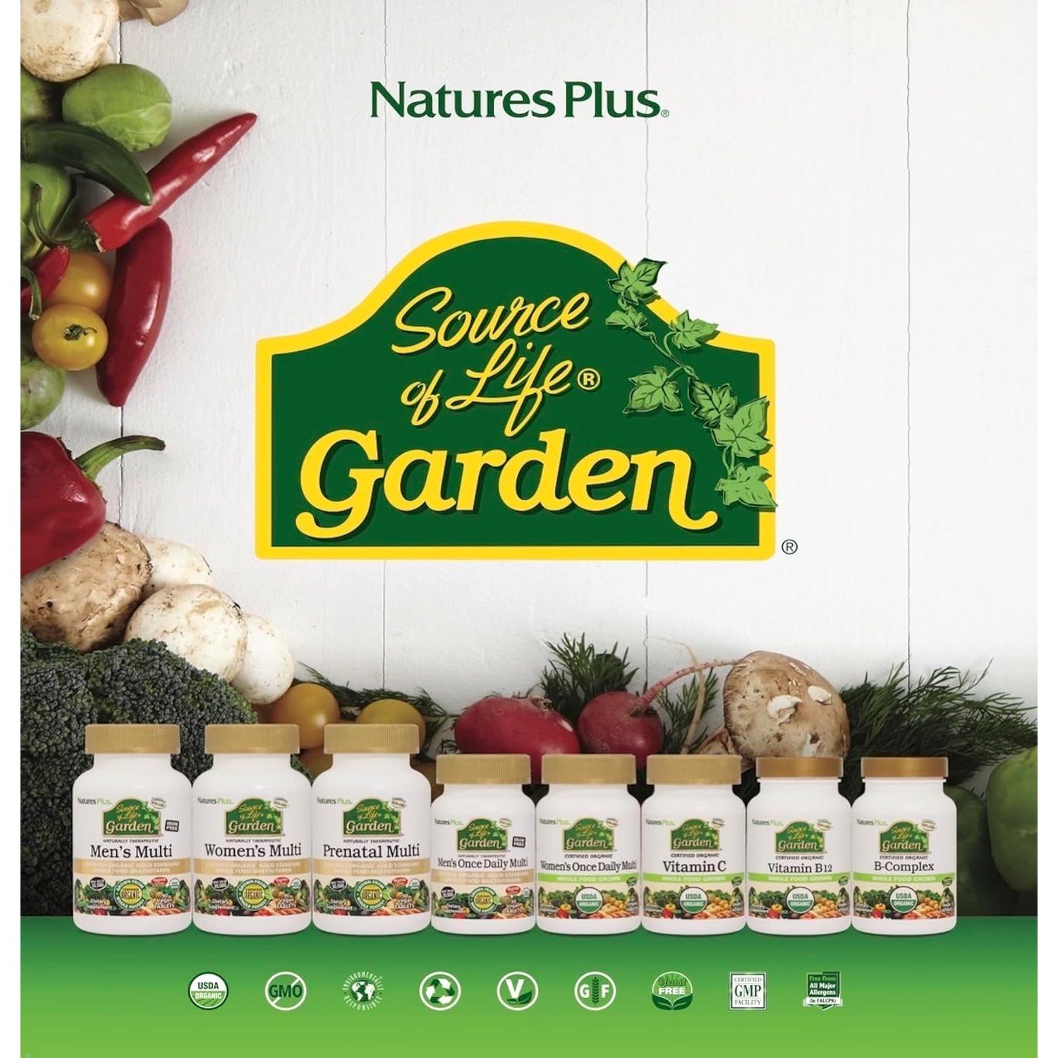 Suplemento de Calcio Orgánico NaturesPlus 1000 mg 120 Cápsulas