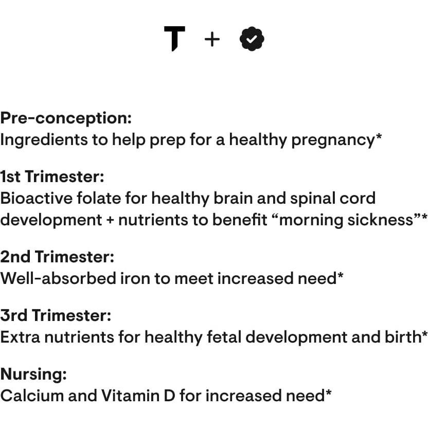 Suplemento Prenatal Thorne - Multivitamínico 90 Cápsulas