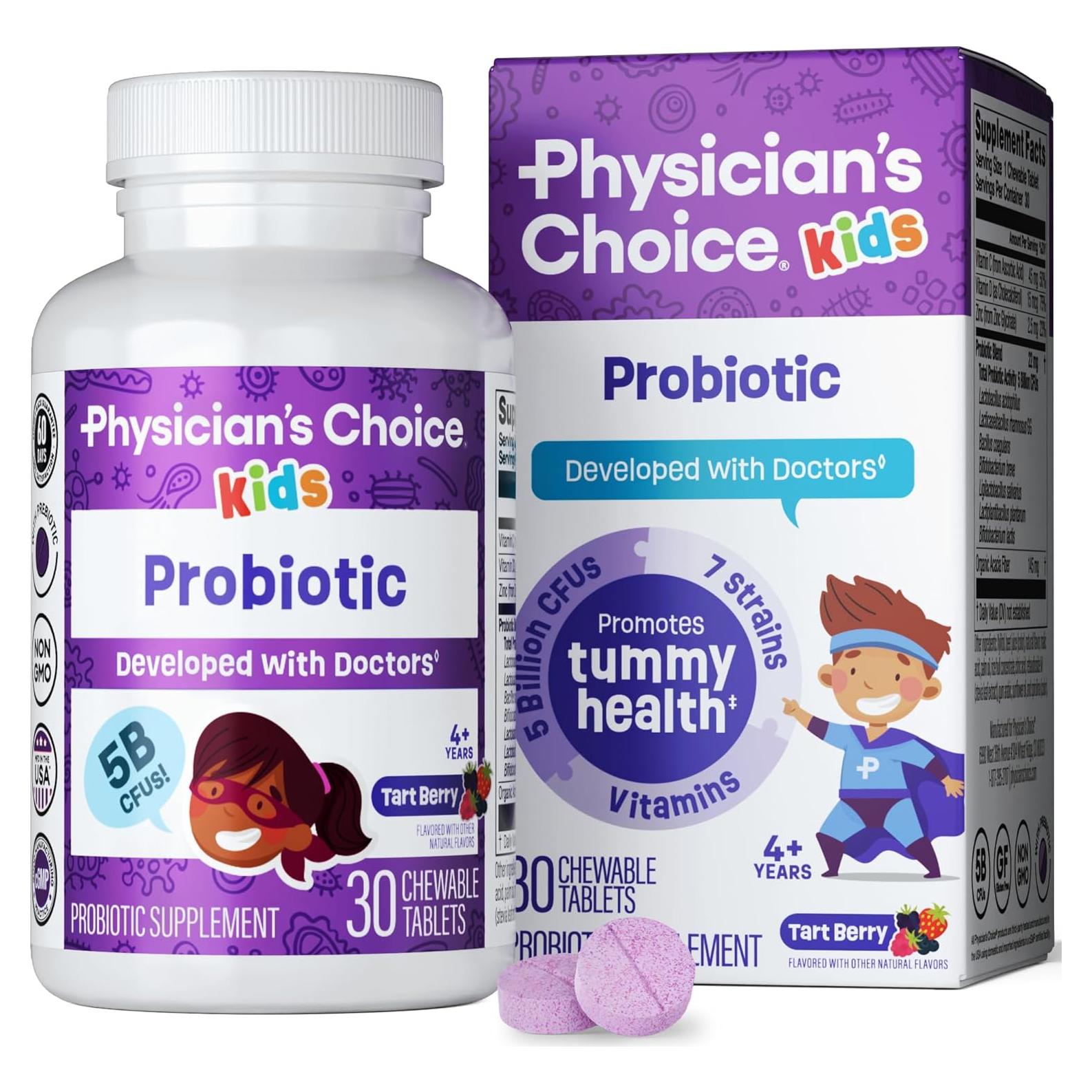 Probioticos para Niños JB7 - 30 Tabletas Masticables Sabor Baya