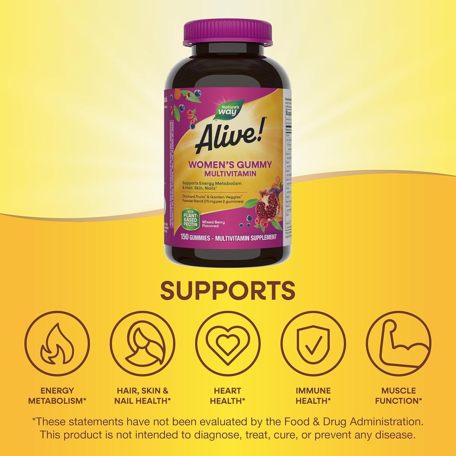 Multivitaminas Gummy Nature's Way Alive! para Mujeres 150 G