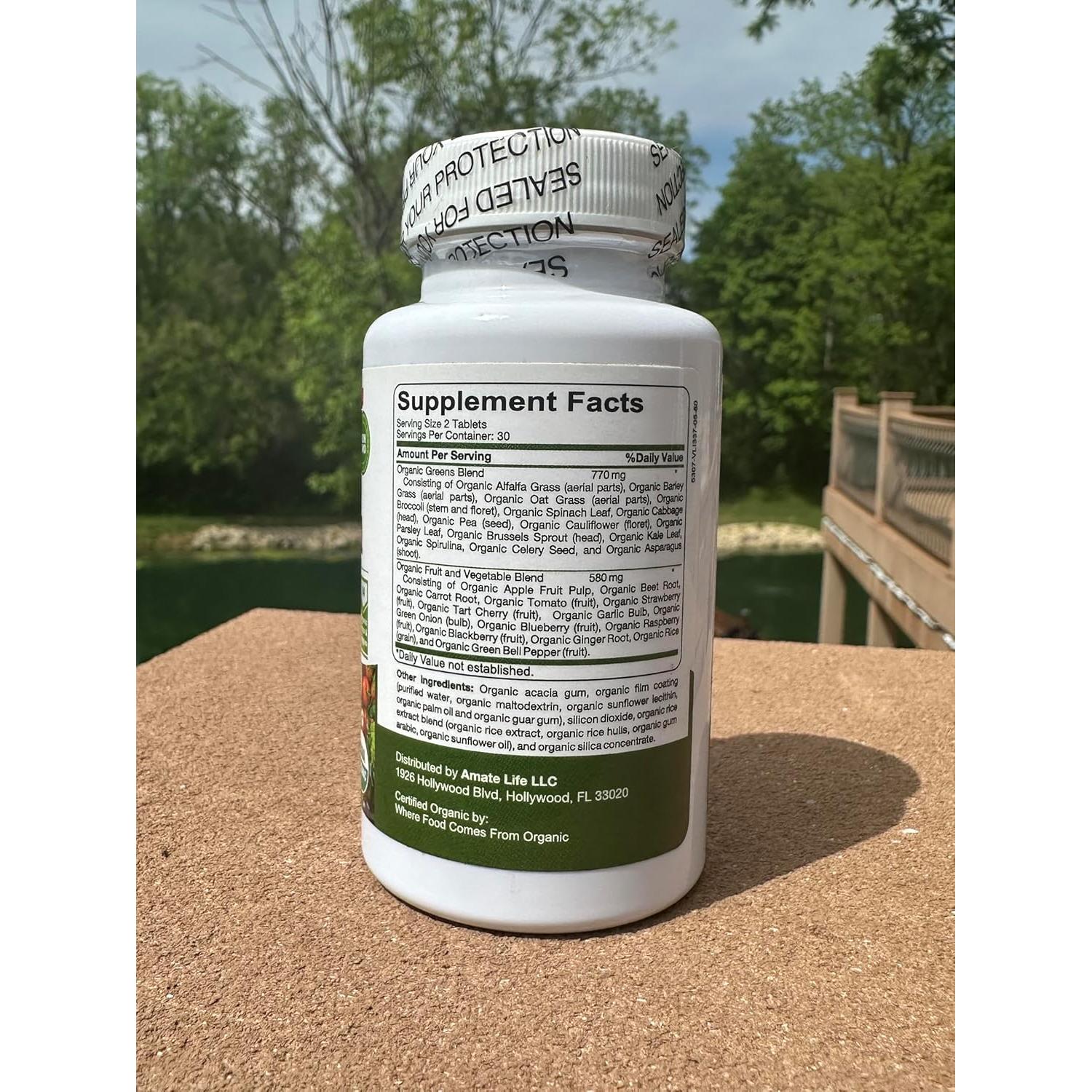 Suplemento Dietético Orgánico Amate 60 Cápsulas Superalimentos