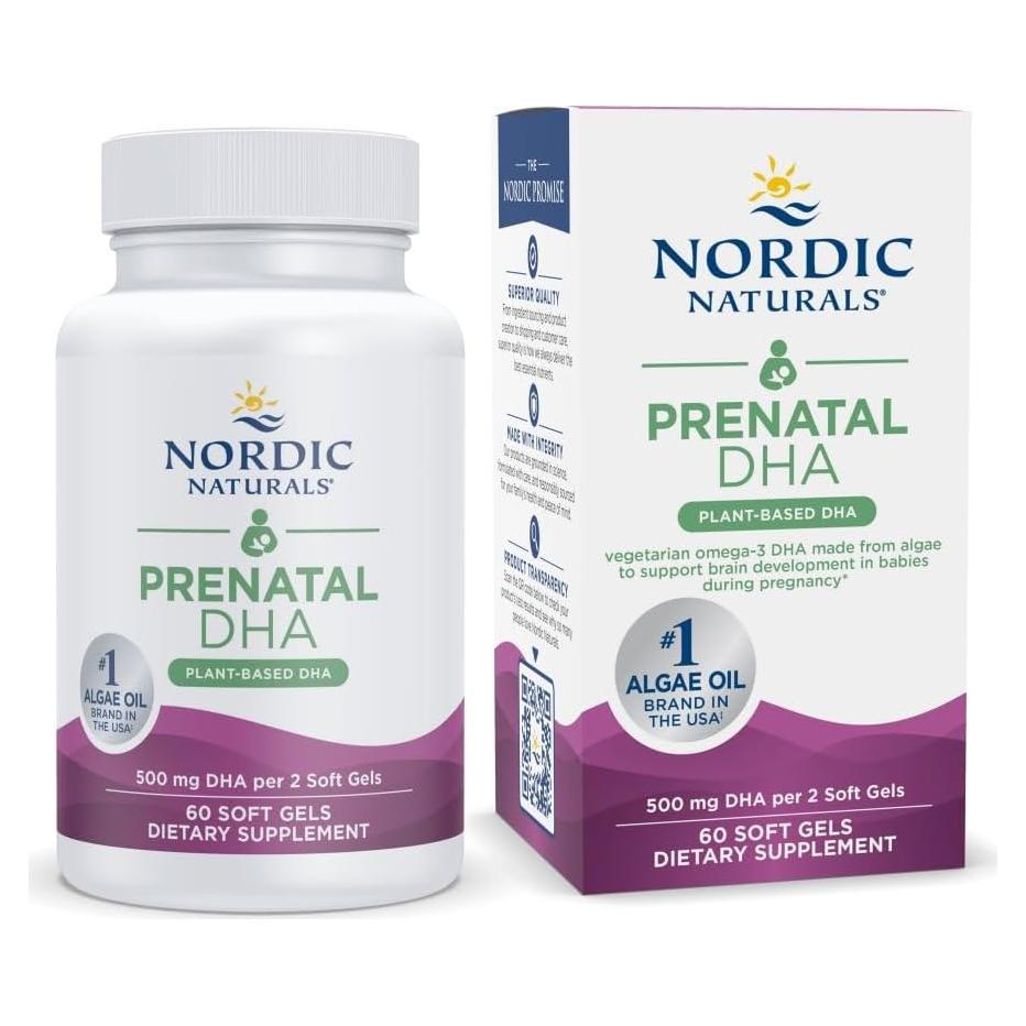 Nordic Naturals DHA Prenatal Vegano 500 mg - 60 Geles Blandos