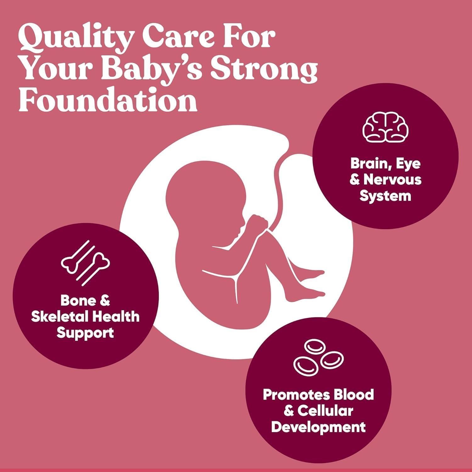 Vitaminas Prenatales Eu Natural Glow - 60 Cápsulas DHA y Ácido Fólico