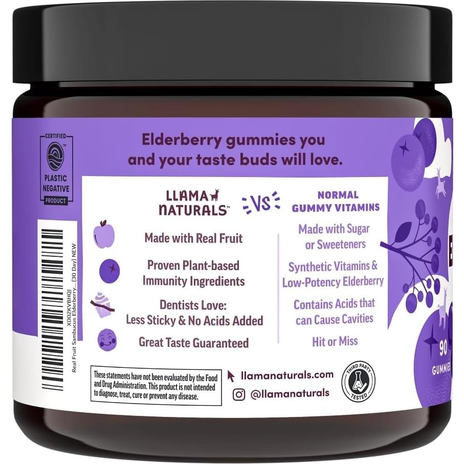 Gomitas de Saúco Naturales Llama 90 Ct - Suplemento Inmunidad