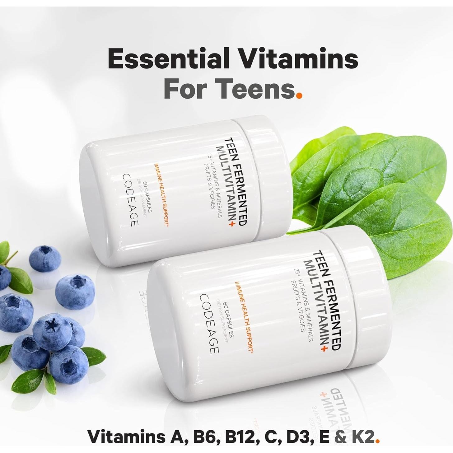 Multivitamínico Codeage para Adolescentes - 60 Cápsulas