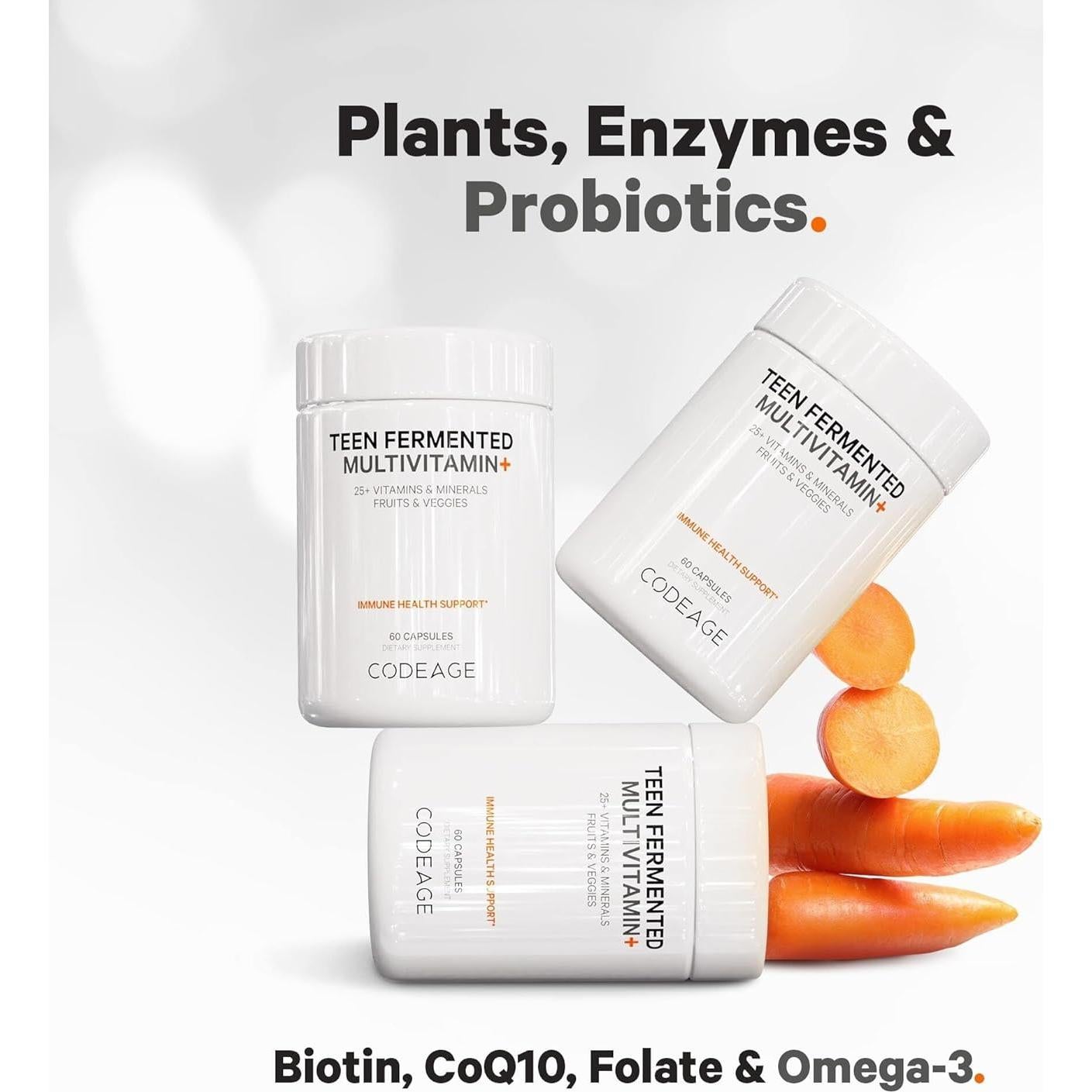 Multivitamínico Codeage para Adolescentes - 60 Cápsulas