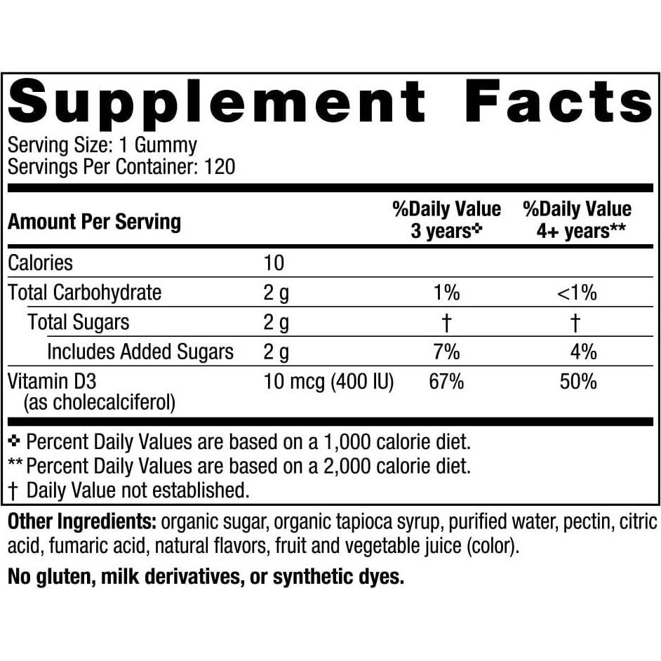 Gomitas de Vitamina D3 para Niños Nordic Naturals 120 Unidades