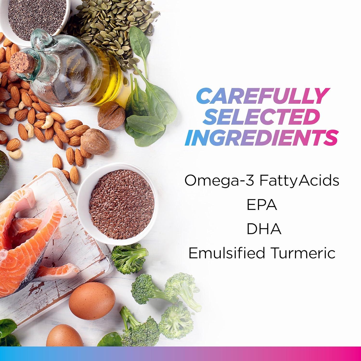 Suplemento Omega 3 6 9 Livingood Daily con Cúrcuma 60 Cápsulas