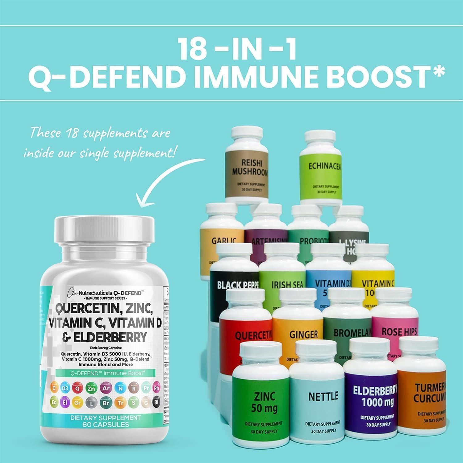 Suplemento Inmunológico Clean Nutraceuticals Q-Defend 30 Porciones