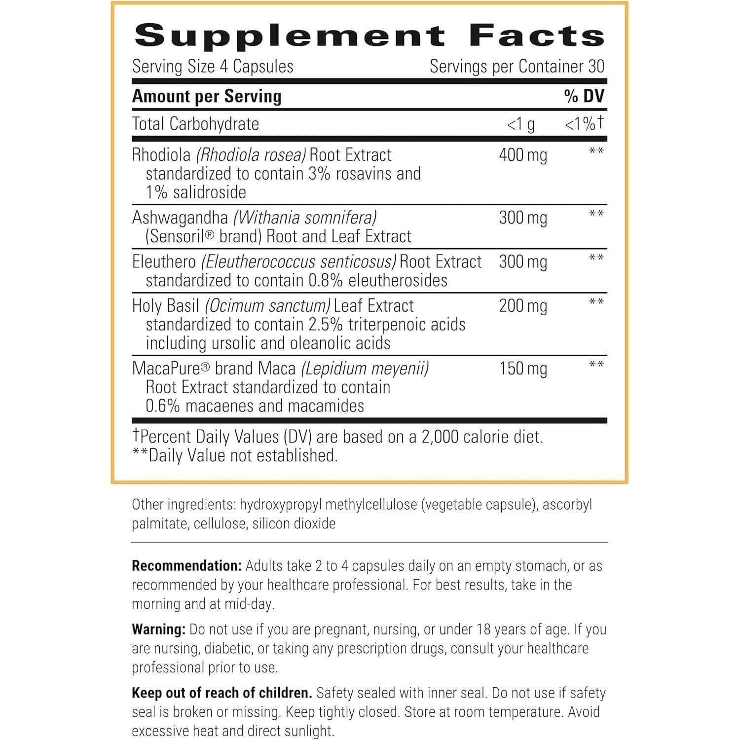 Suplemento HPA Adapt Integrative Therapeutics 120 Cápsulas Veganas