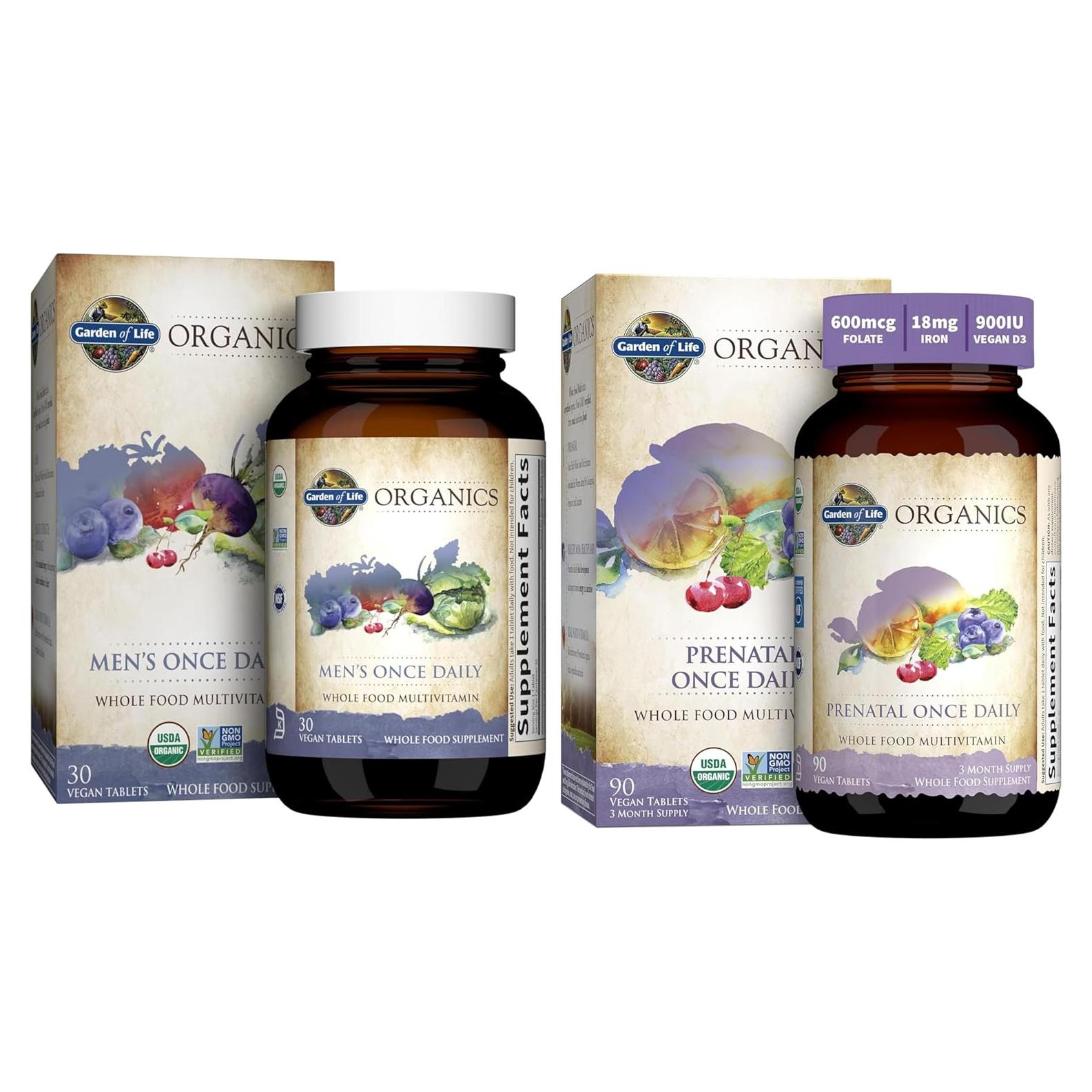 Multivitamínico Prenatal Orgánico Garden of Life 30 Tabletas