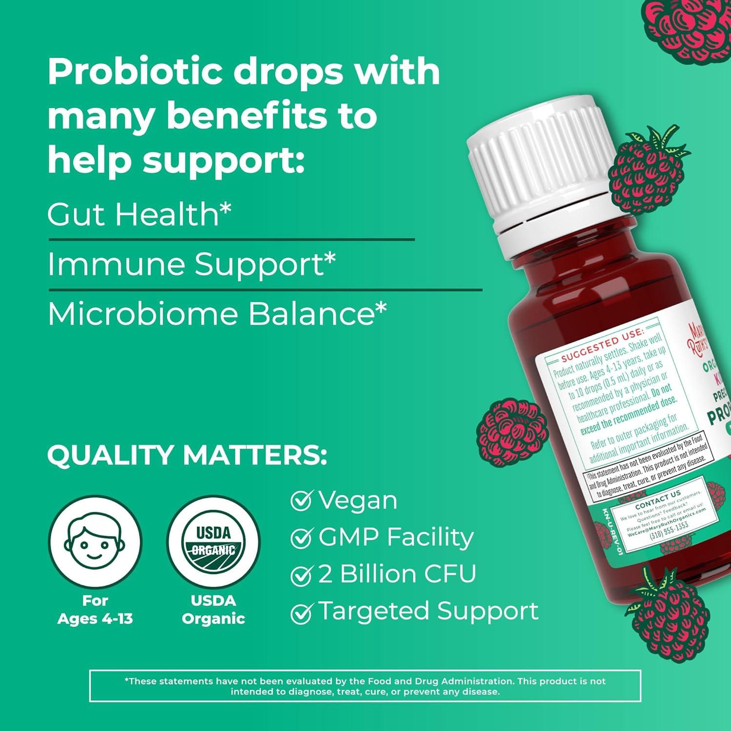 Gotas Probióticas para Niños MaryRuth 30 Porciones Salud Digestiva