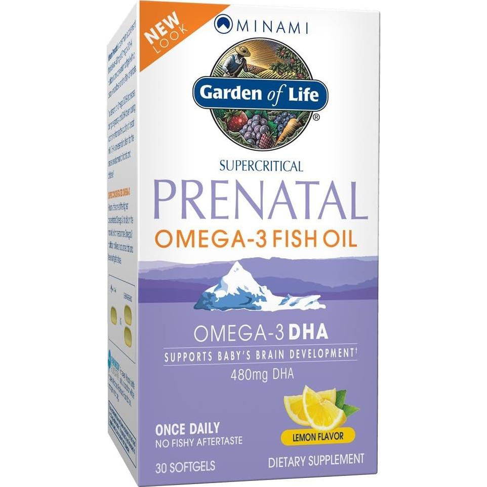 Vitaminas Prenatales Orgánicas Jardín de Vida + DHA Minami 640mg
