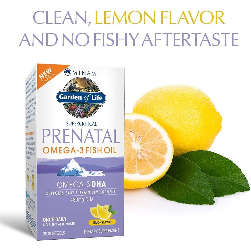 Vitaminas Prenatales Orgánicas Jardín de Vida + DHA Minami 640mg