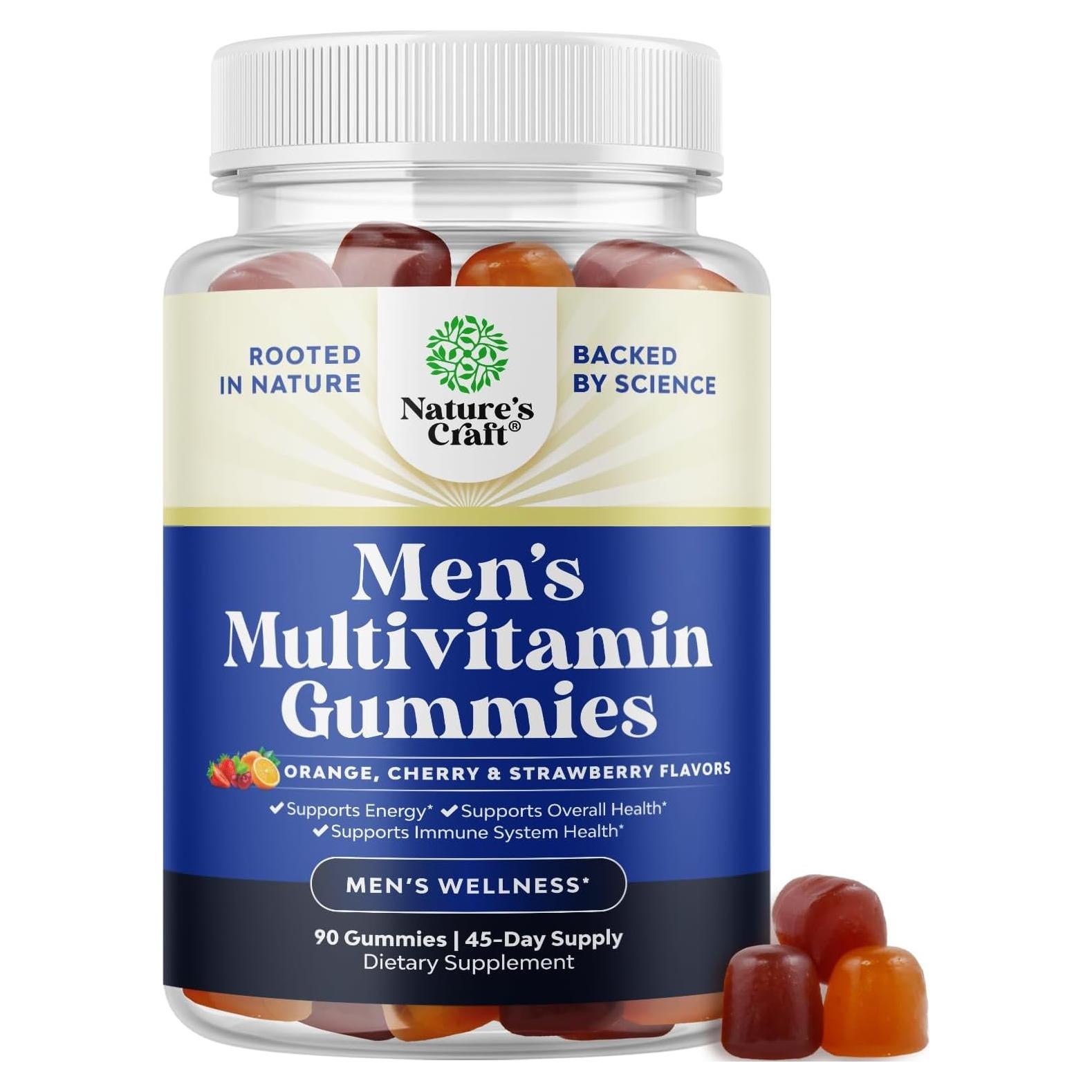 Gomitas Multivitamínicas Diarias Natures Craft para Hombres 90 Unidades