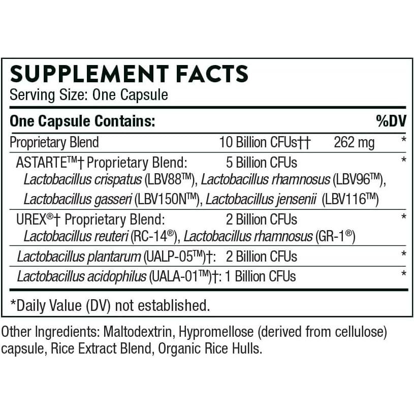 Probiotico Diario para Mujeres Thorne - 30 Cápsulas - Salud Vaginal