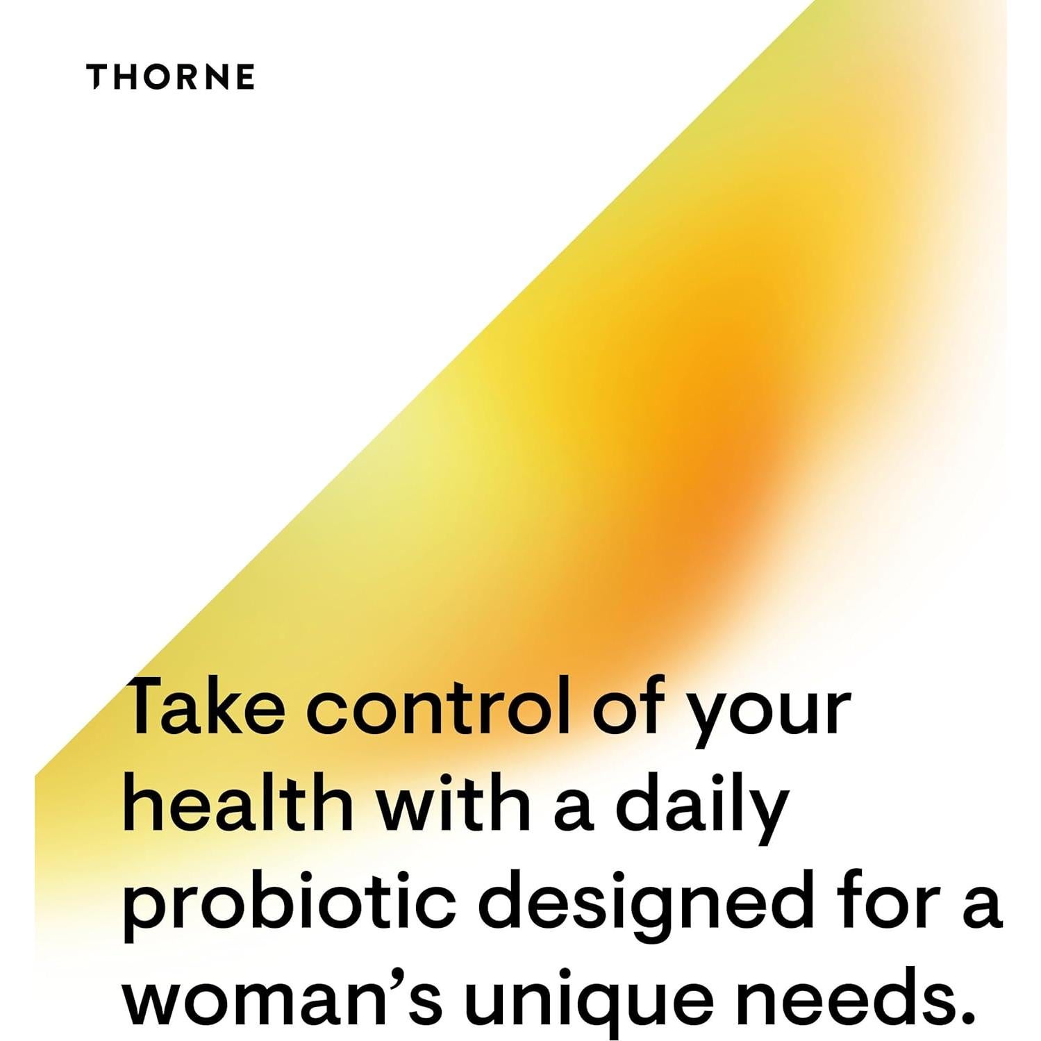 Probiotico Diario para Mujeres Thorne - 30 Cápsulas - Salud Vaginal