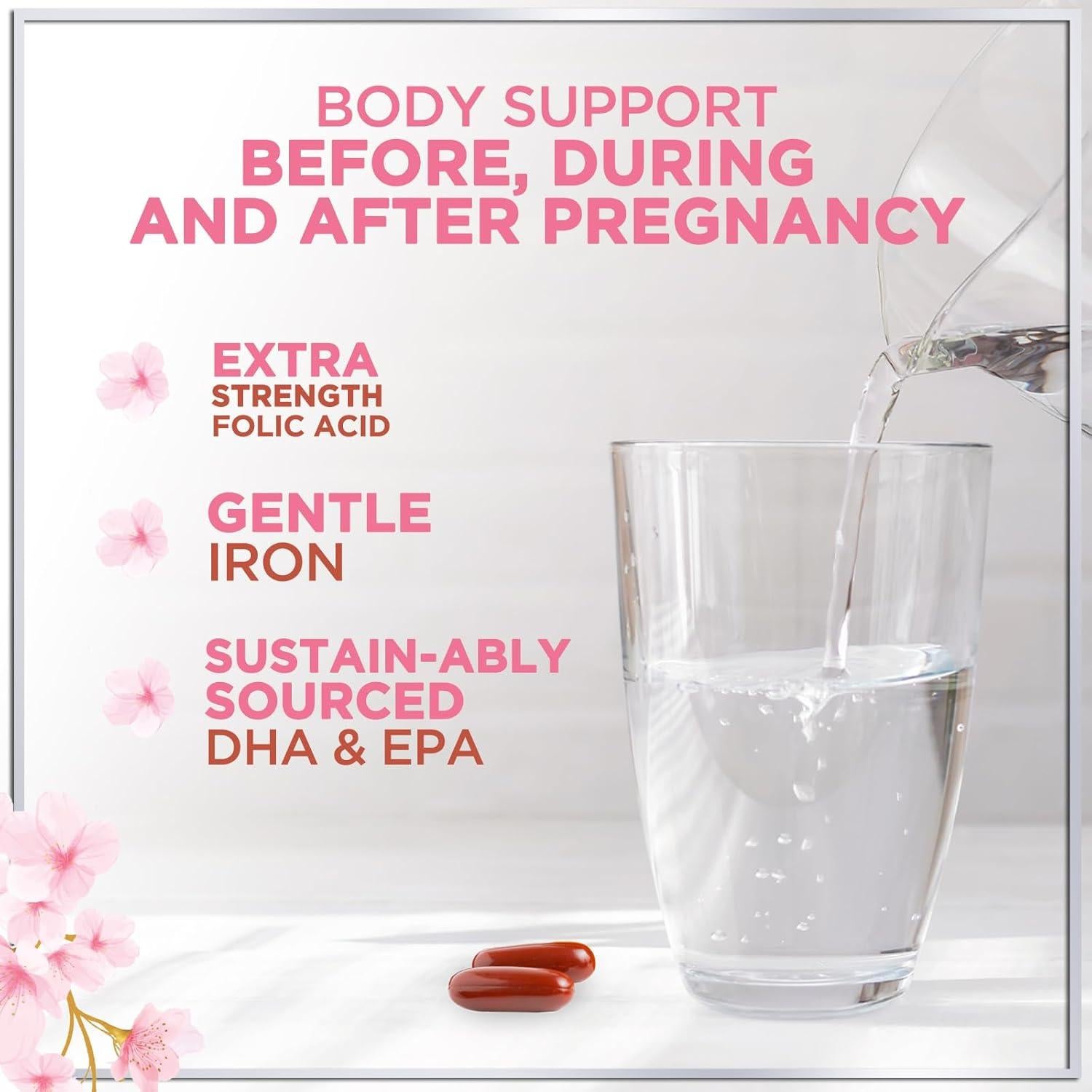 Multivitamínico Prenatal Hello Lovely 60 Softgels DHA Ácido Fólico