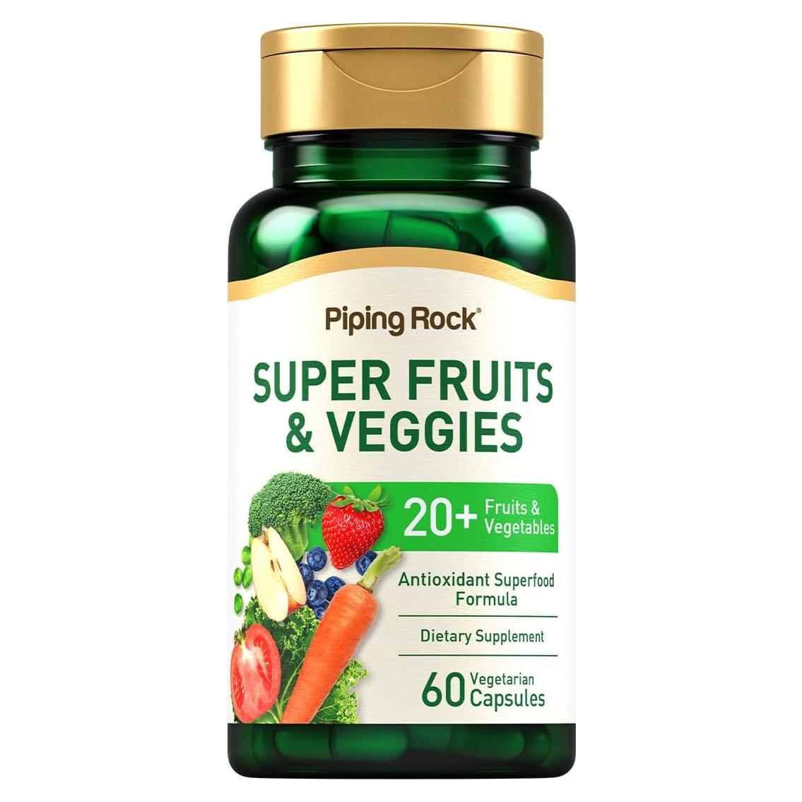 Suplemento de Frutas y Verduras Piping Rock 60 Cápsulas Vegetarianas