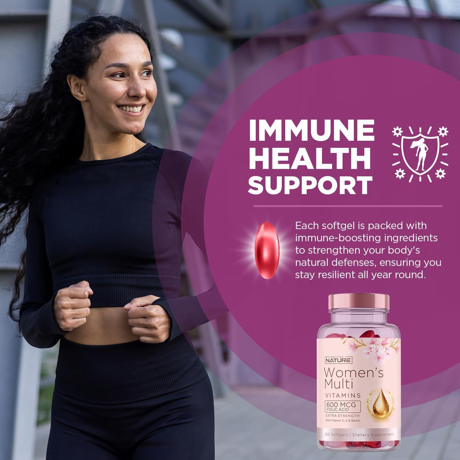 Multivitamínico Completo para Mujeres Construidas por la Naturaleza - 120 Gelatinas Blandas