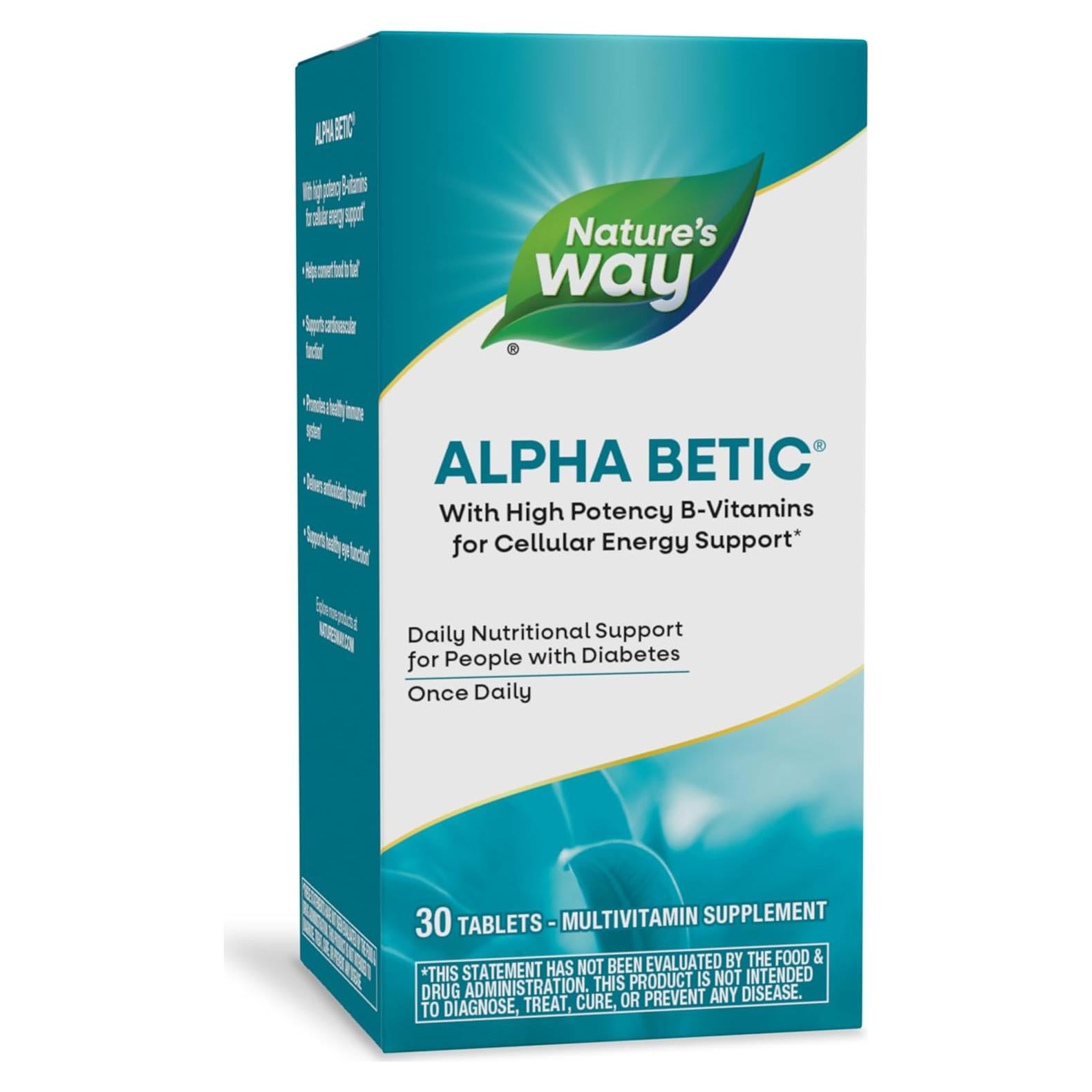 Multivitamina Diabética Alpha Betic Nature's Way 30 Tabletas