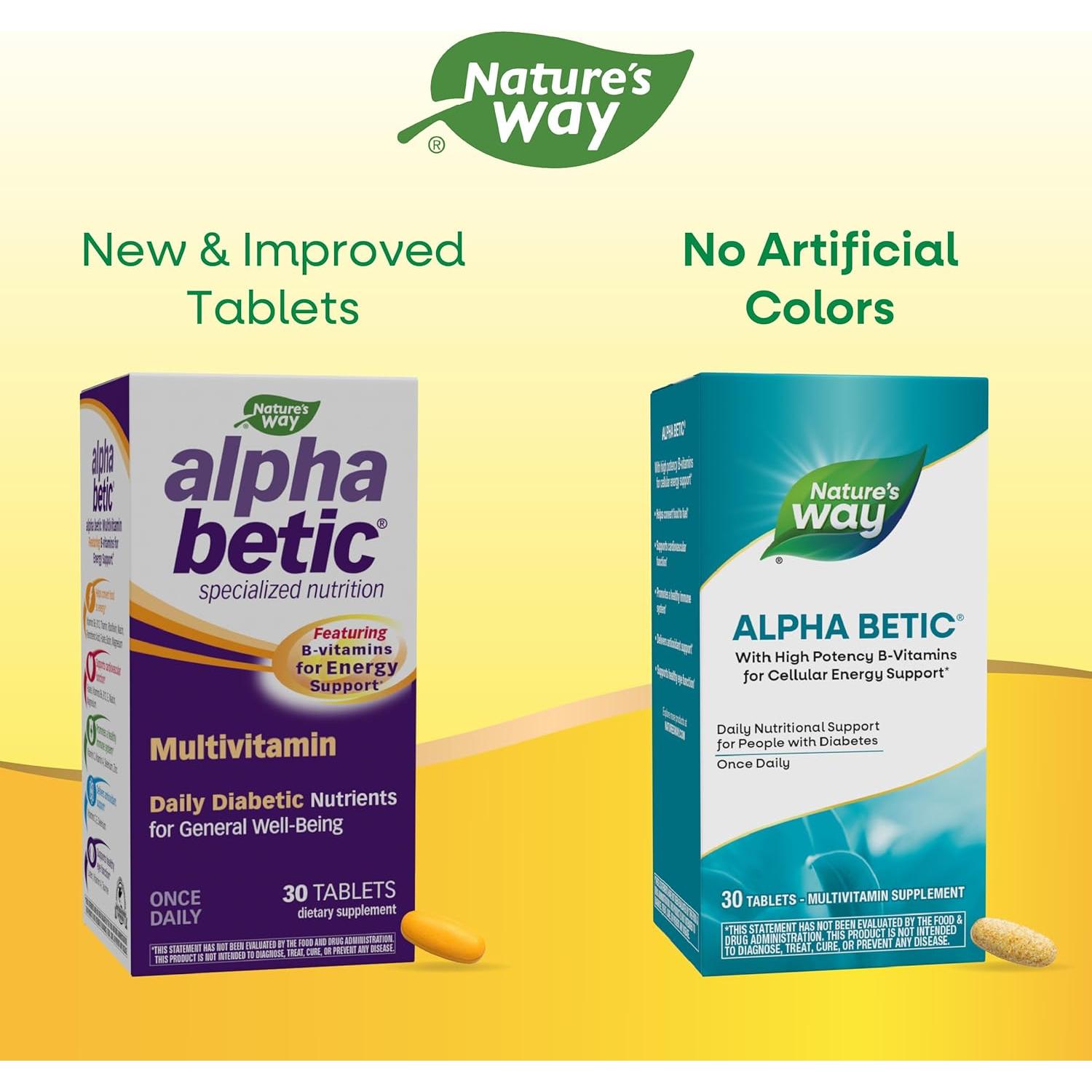 Multivitamina Diabética Alpha Betic Nature's Way 30 Tabletas