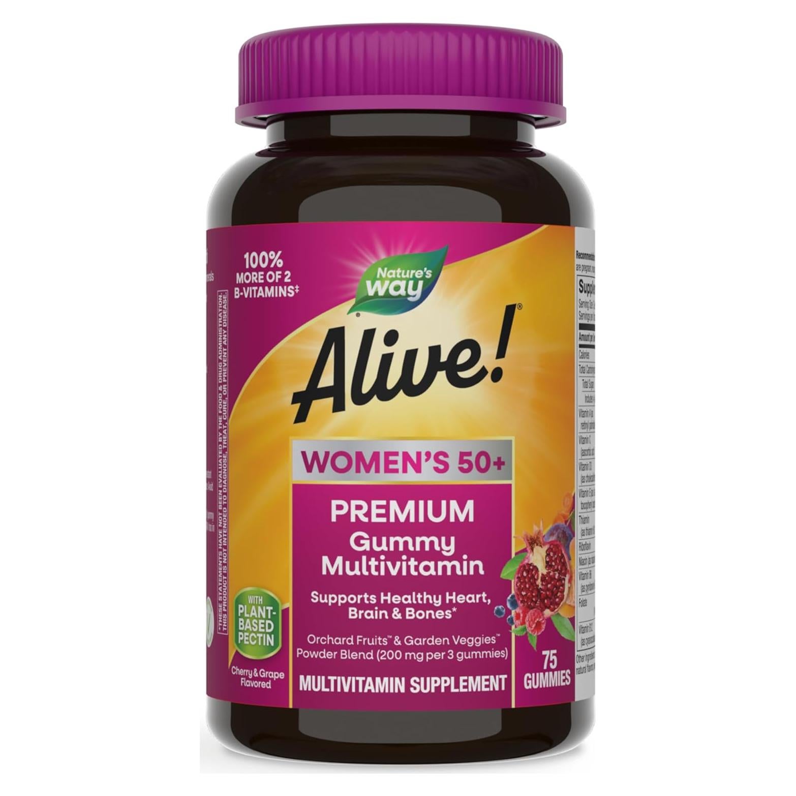 Multivitamina Gummy Premium Nature's Way para Mujeres 50+ 75 Gomas