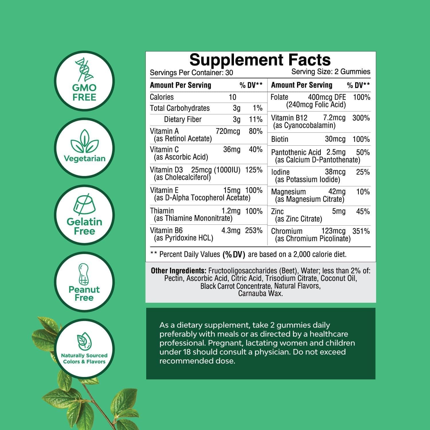 Gomitas Multivitamínicas Natures Craft 60 Unidades para Adolescentes