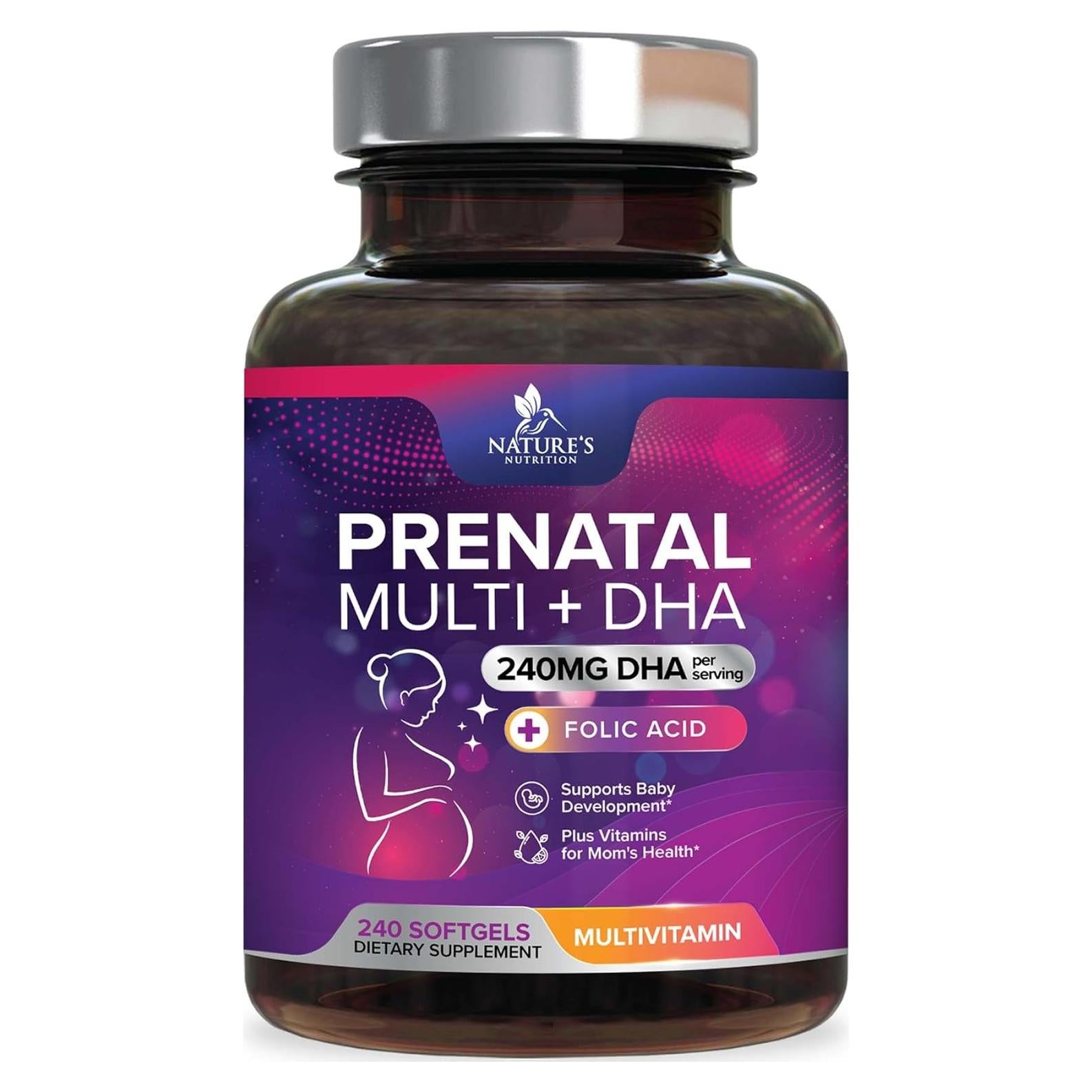 Vitaminas Prenatales Nature's Nutrition 240 Gelatinas Blandas