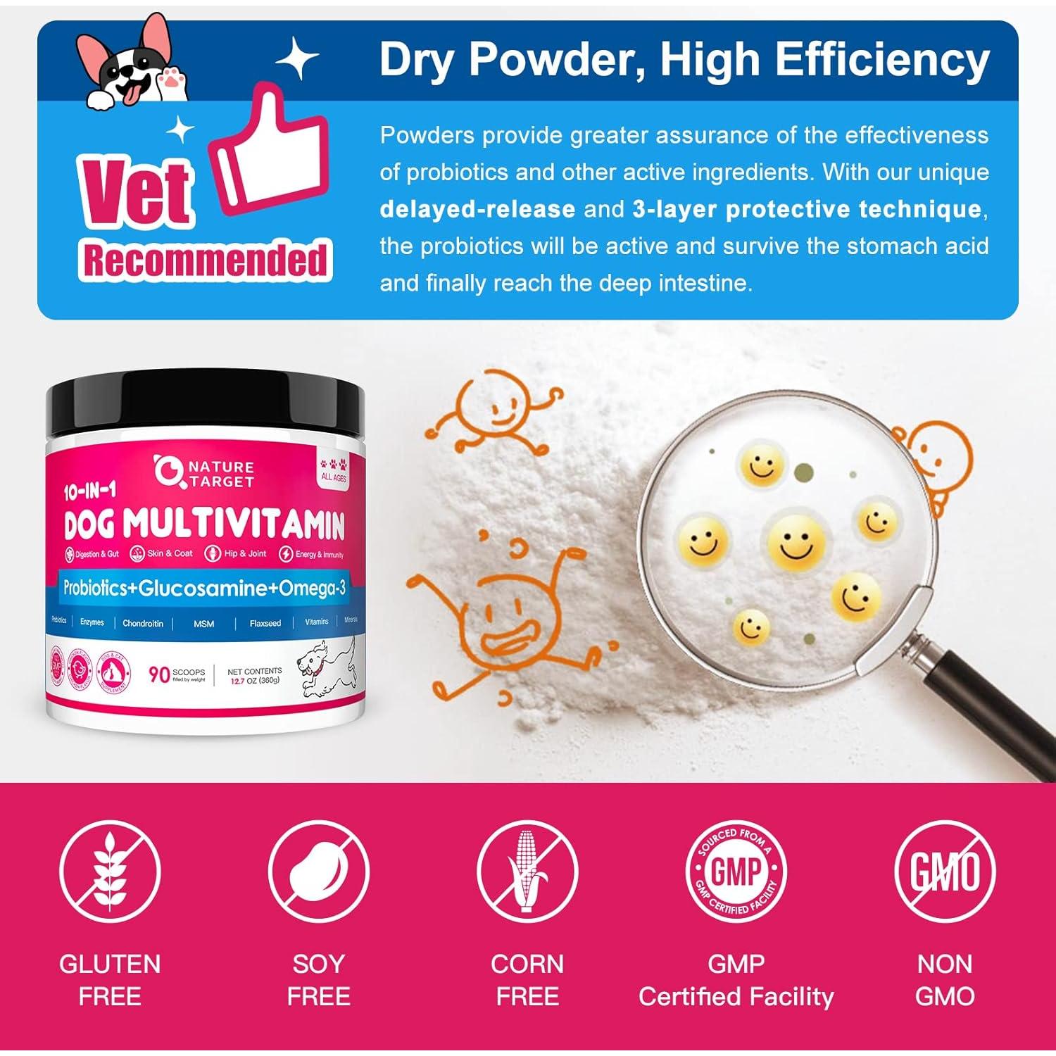 Suplemento Multivitamínico en Polvo para Perros Nature Target 90 Porciones