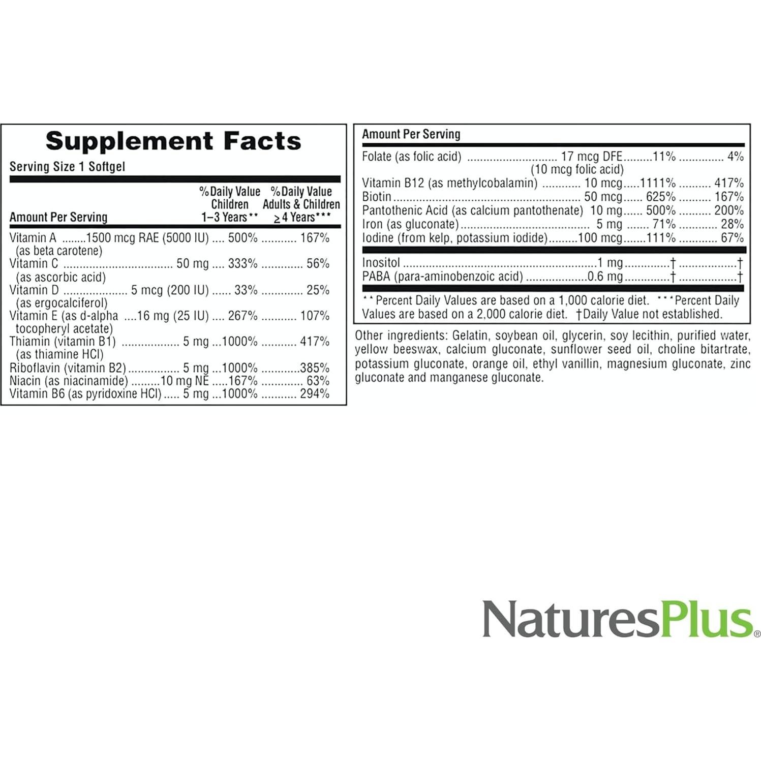 Vita-Gels Niños NaturesPlus 90 Gelatinas Sabor Naranja