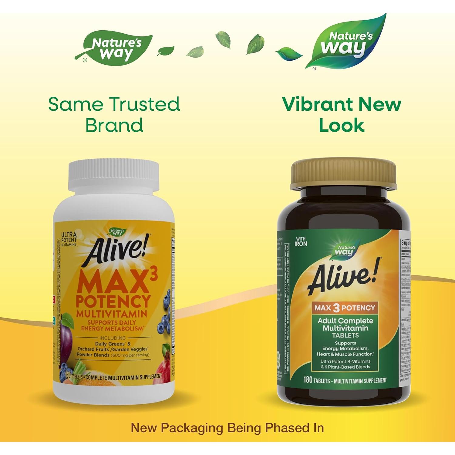 Nature's Way Alive! Max3 Multivitamínico Completo 180 Tabletas
