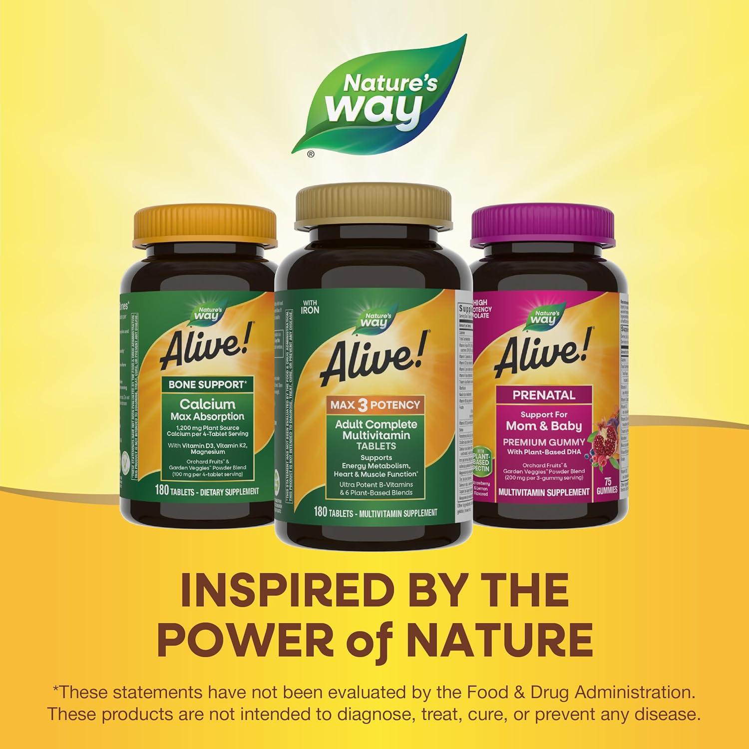 Nature's Way Alive! Max3 Multivitamínico Completo 180 Tabletas