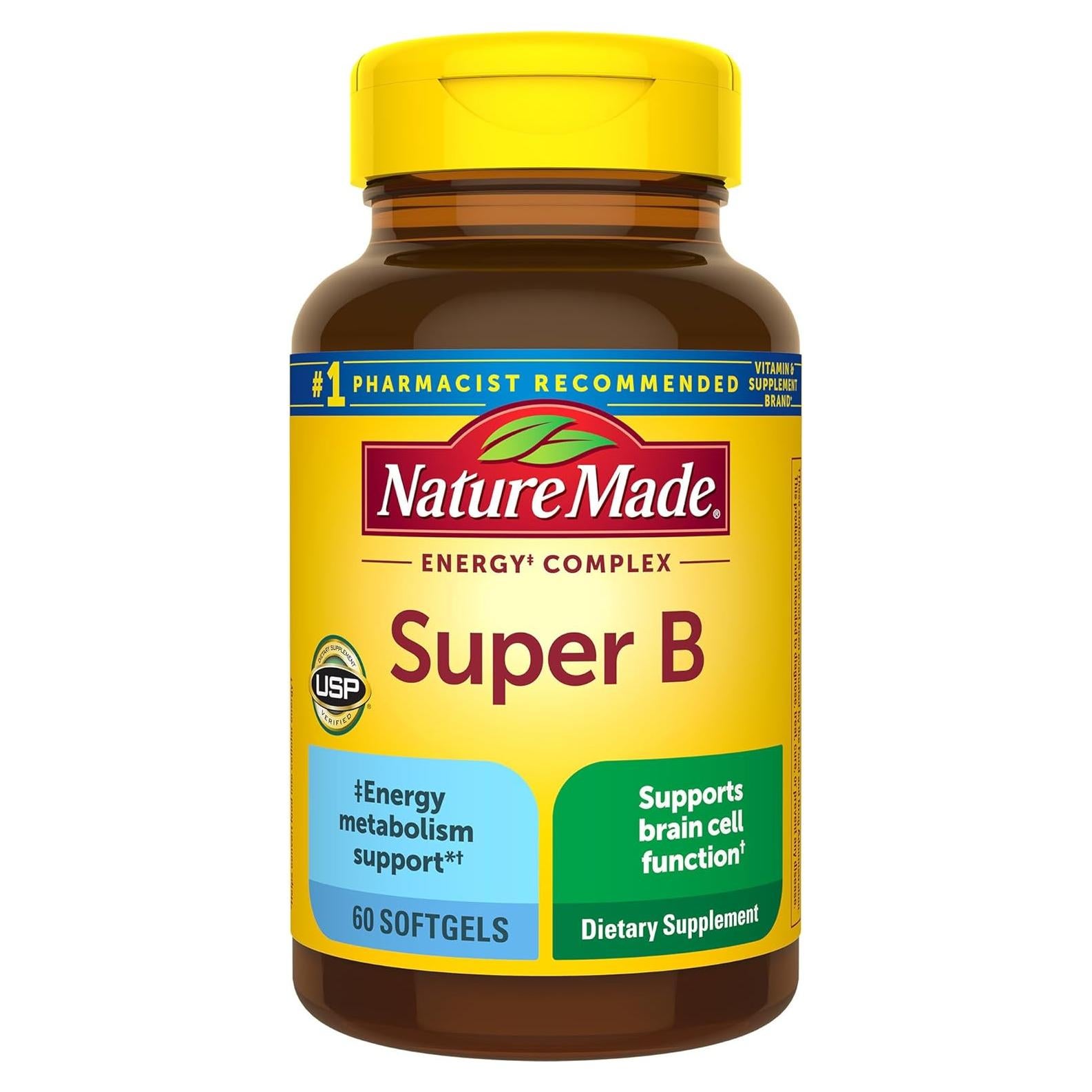 Nature Made Super B Complejo Energético 60 Gelatinas Blandas