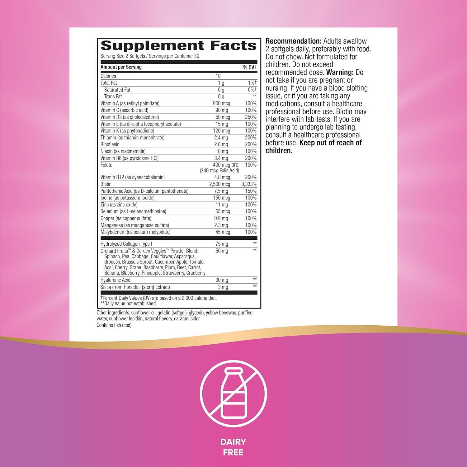 Nature's Way Alive! Multivitamínico Cabello Piel Uñas 60 Gelatinas