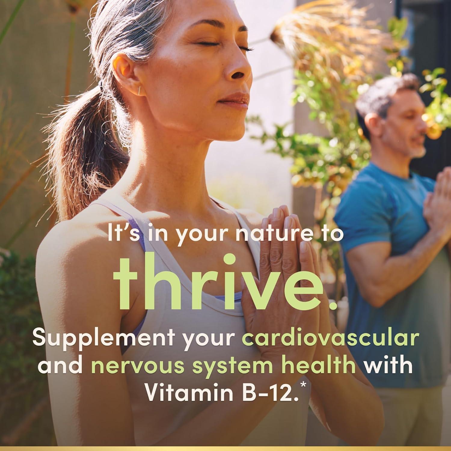 Suplemento de Vitamina B12 Nature's Bounty 1000 mcg 200 Tabletas