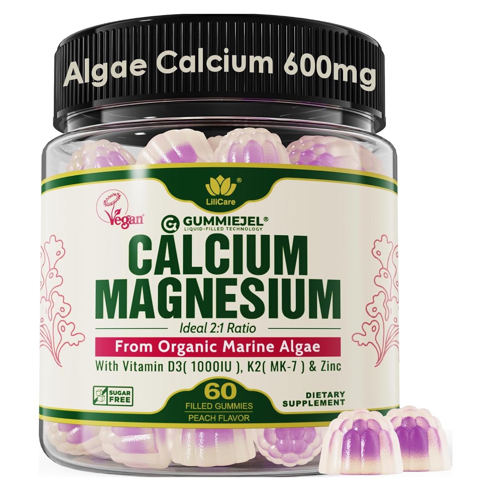 Gomitas de Calcio LILICARE 600mg con Vitamina D3 K2 - 60 Unidades