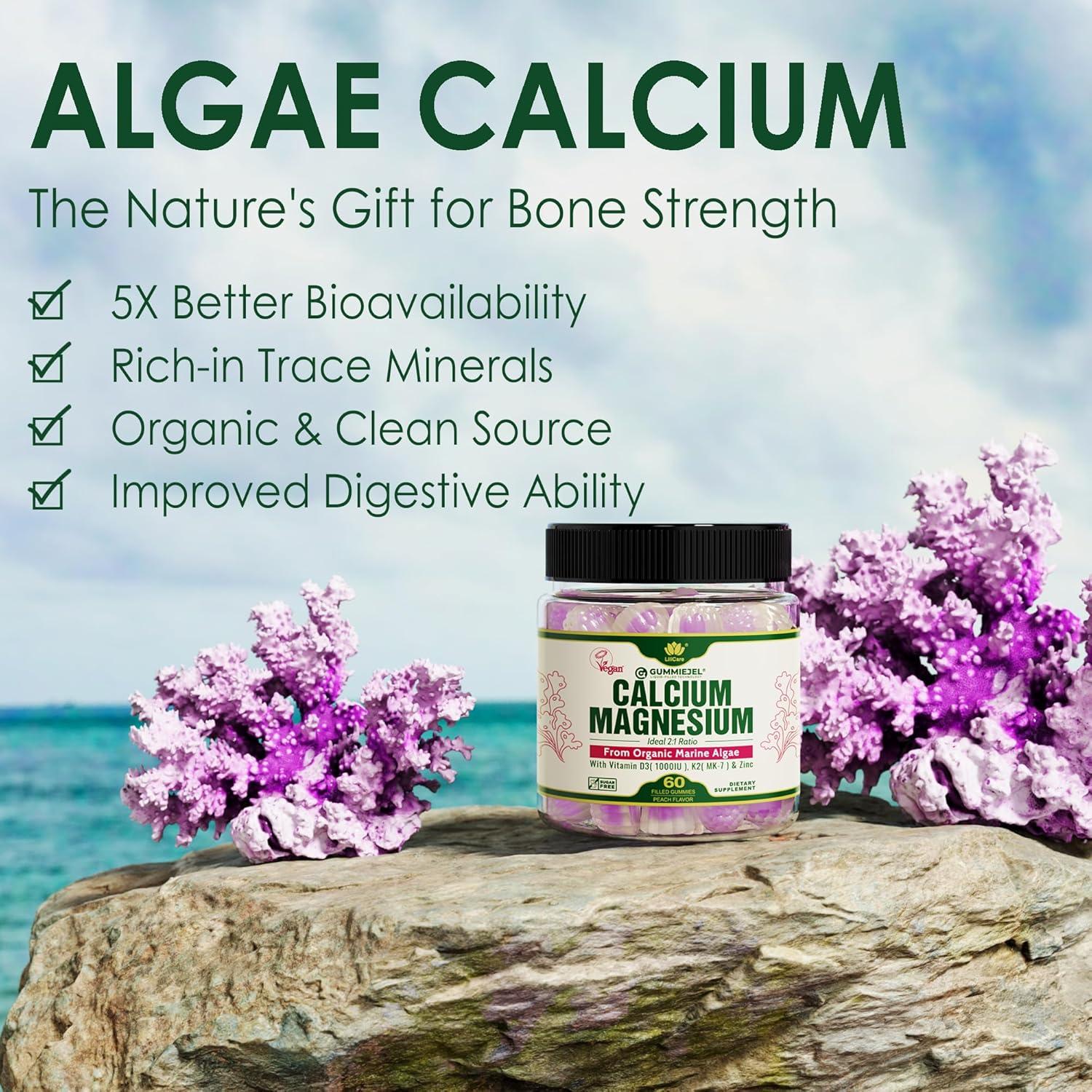 Gomitas de Calcio LILICARE 600mg con Vitamina D3 K2 - 60 Unidades