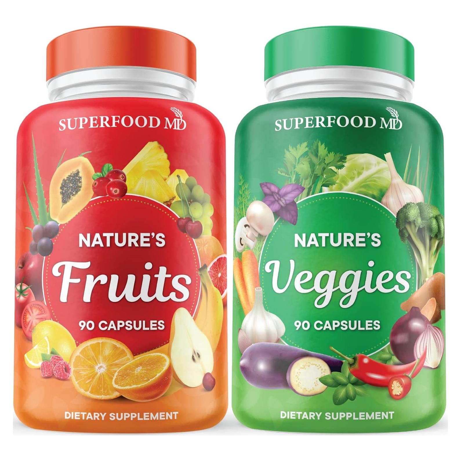 Suplemento de Frutas y Verduras Superfood MD - 90 Cápsulas