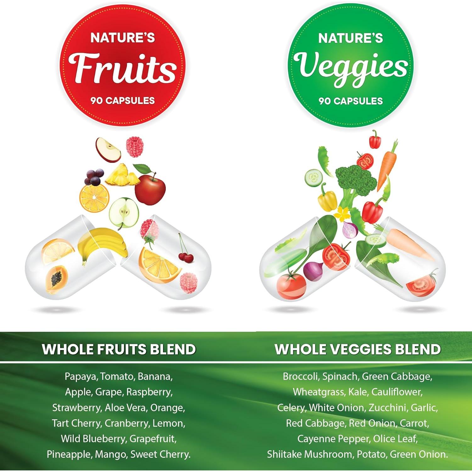 Suplemento de Frutas y Verduras Superfood MD - 90 Cápsulas