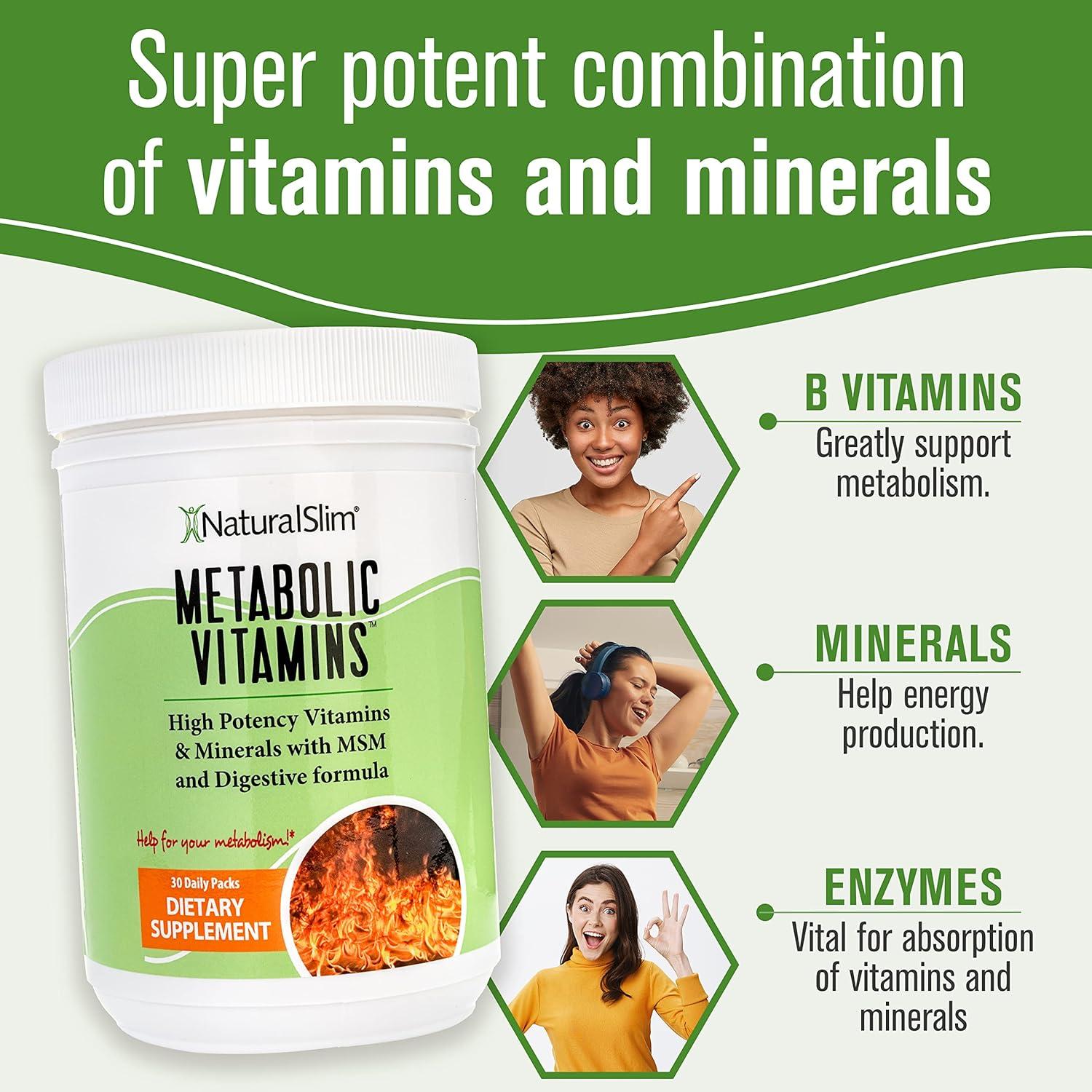 Vitaminas Metabólicas NaturalSlim - Multivitaminas y Minerales 30 Cápsulas