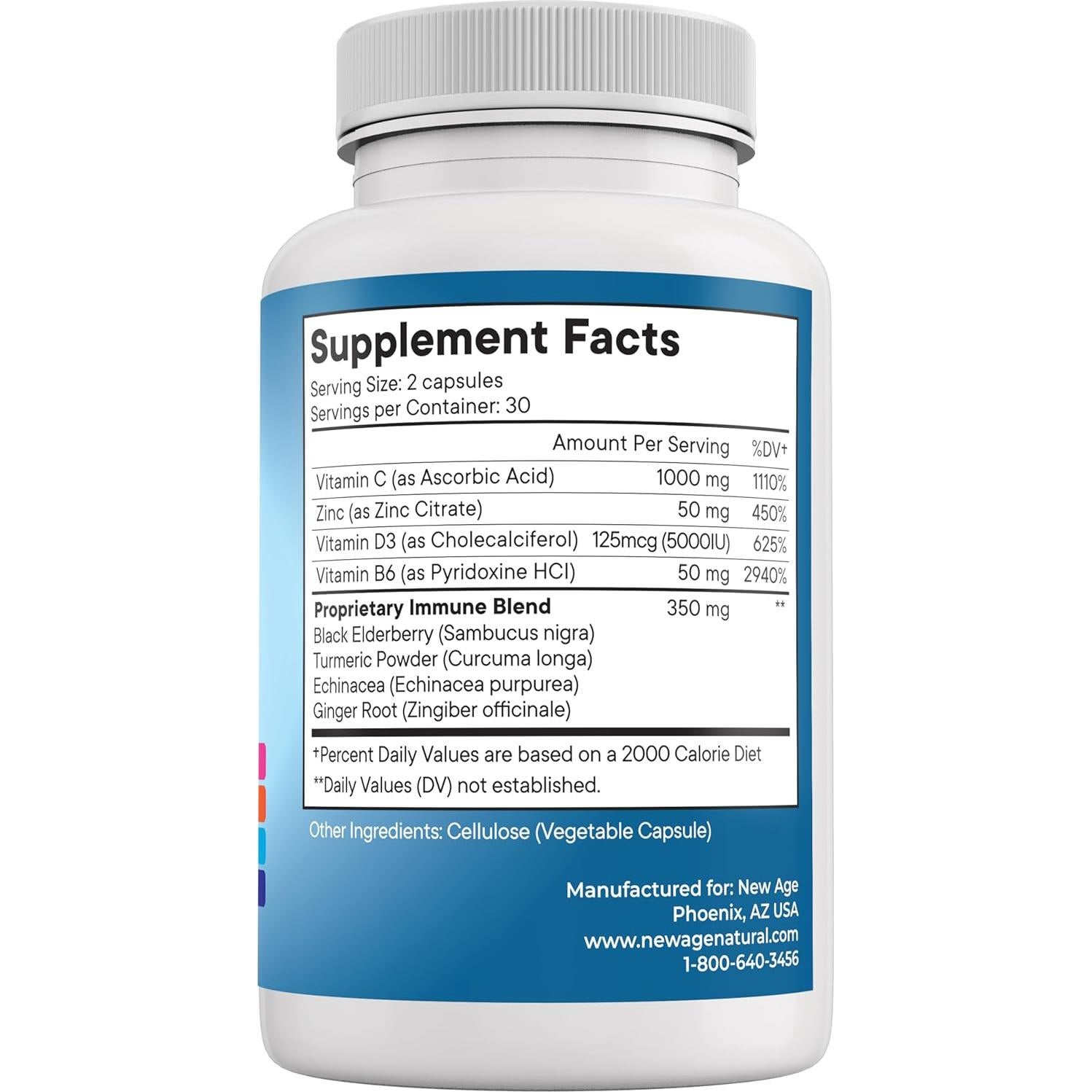 Suplemento Inmunológico 8 en 1 Nueva Era - 120 Cápsulas