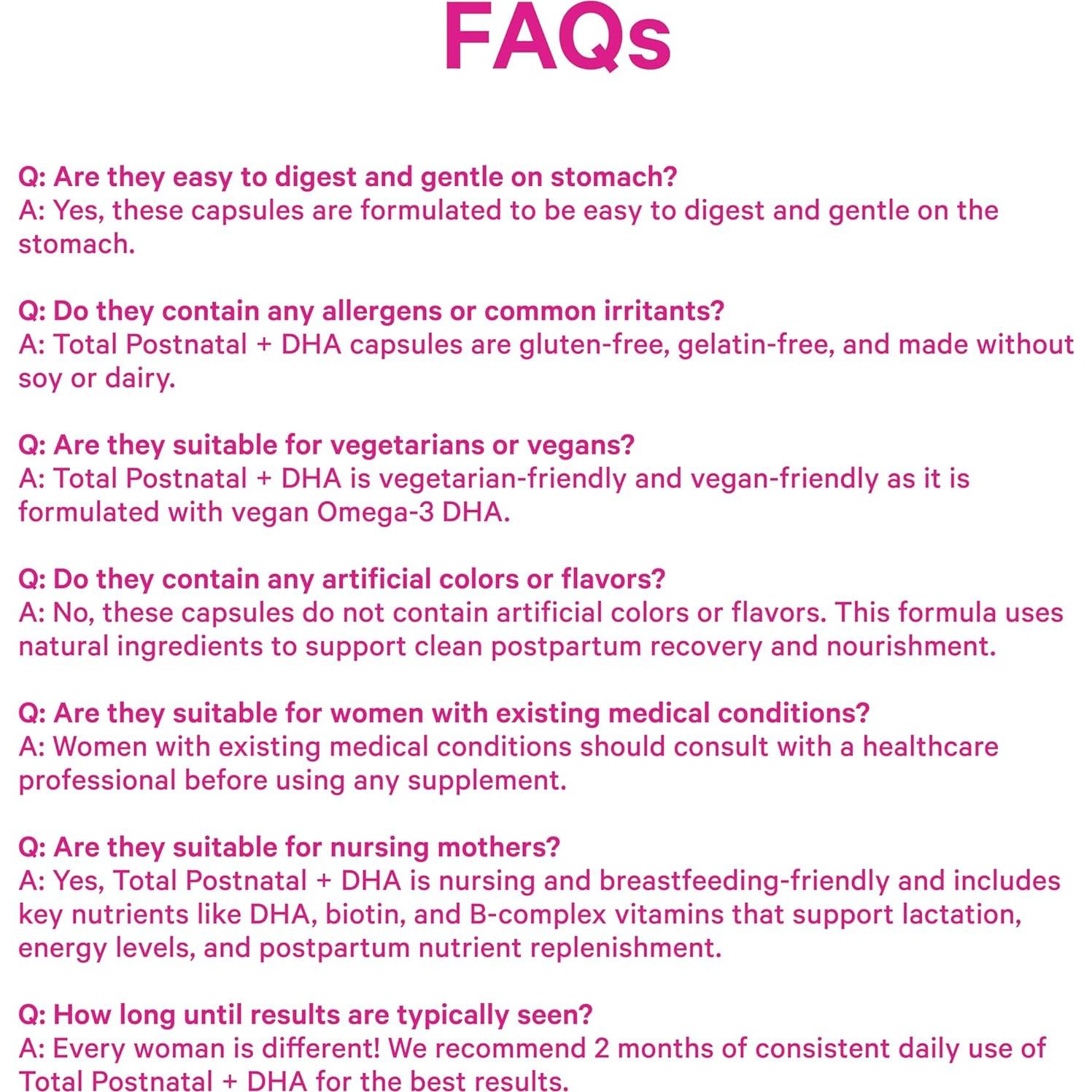 Vitaminas Postnatales Pink Stork 60 Cápsulas con DHA Vegano