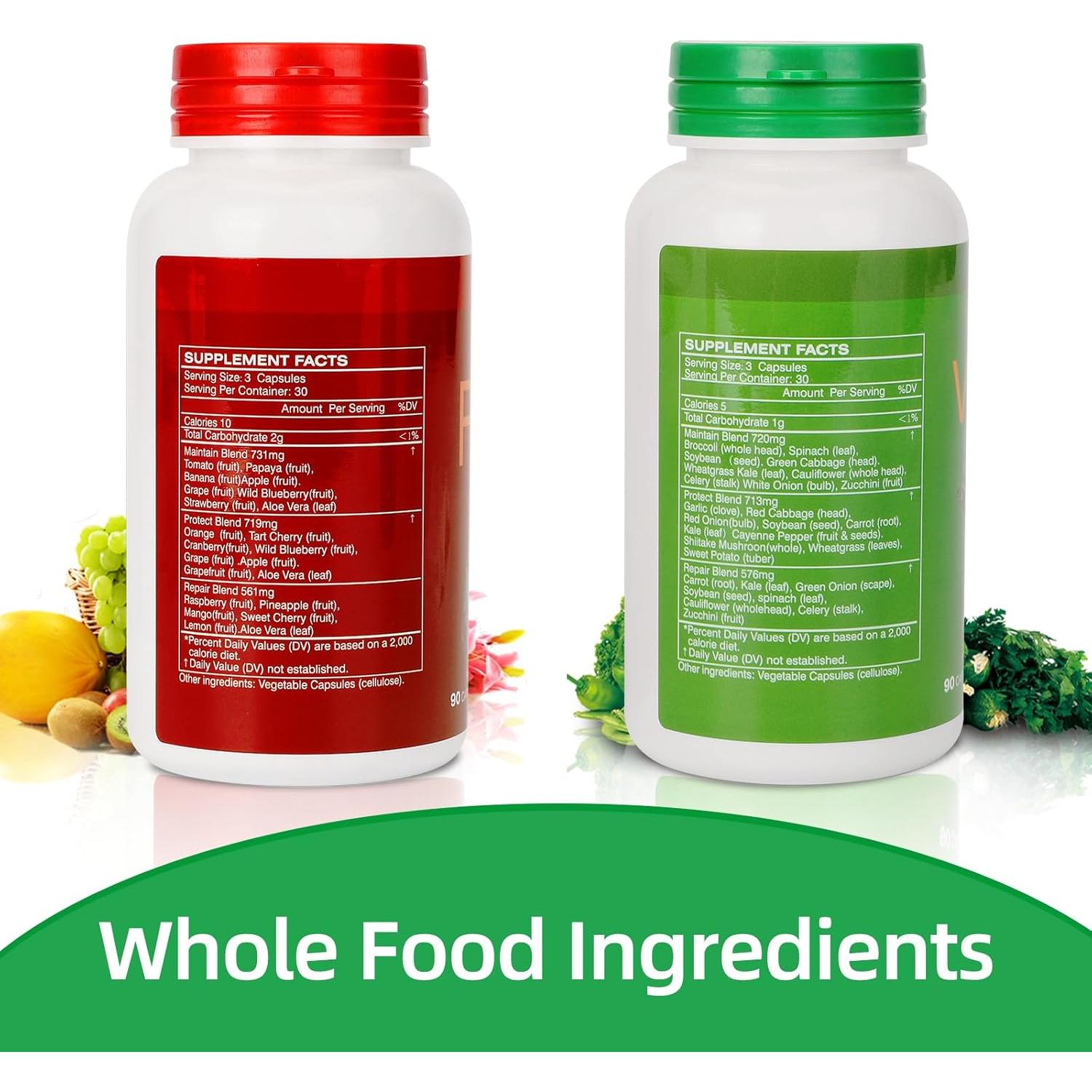 Suplemento Natural de Frutas y Verduras JulyDeer - 180 Cápsulas