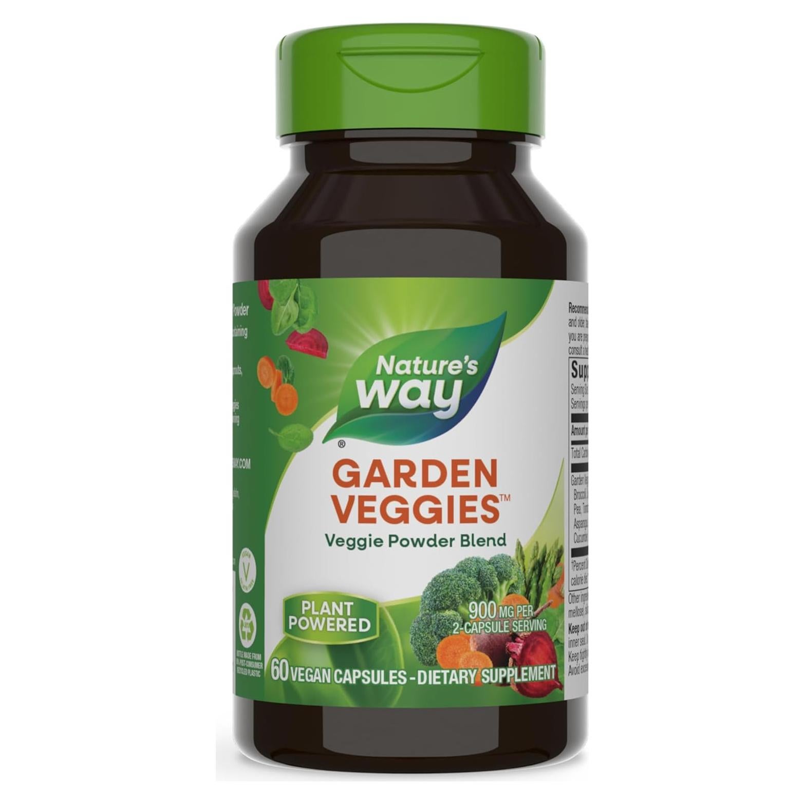 Cápsulas Veganas de Verduras Nature's Way, 60 Unidades, 900 mg