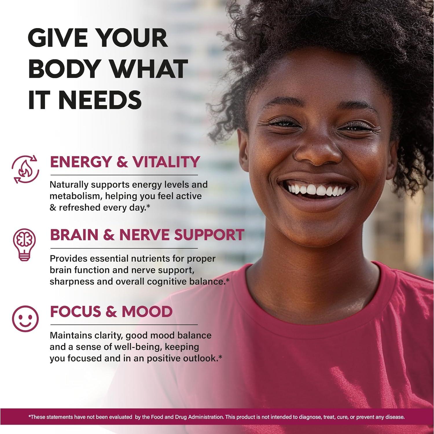 Complejo de Vitamina B Nutra Harmony 60 Cápsulas Veganas