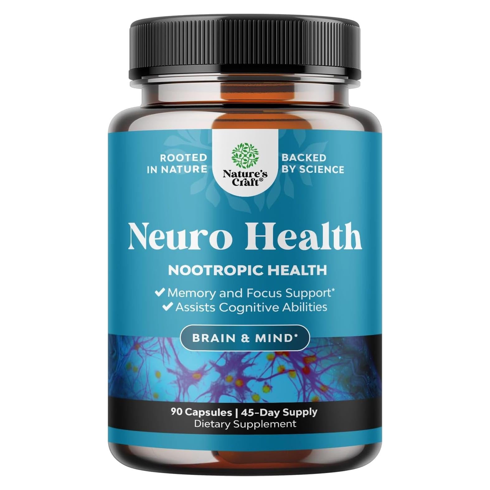 Suplemento Nootrópico Huntington Labs 90 Cápsulas Memoria Enfoque