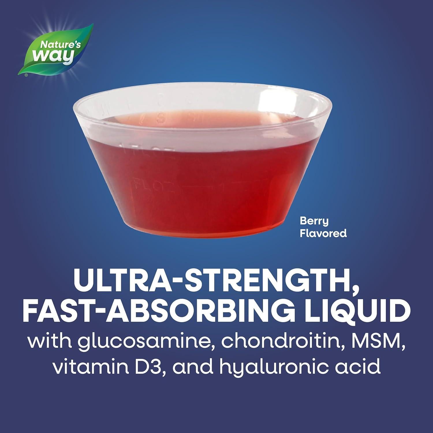 Nature's Way Glucosamina Líquido 473 ml Ultra Fuerte Sabor Baya