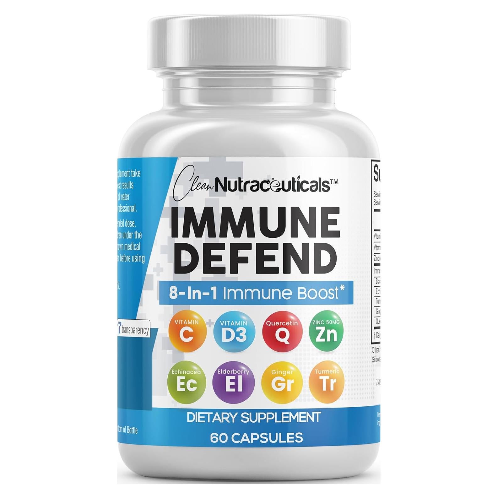 Suplemento Inmunológico Clean Nutraceuticals 8 en 1 con Zinc 50mg