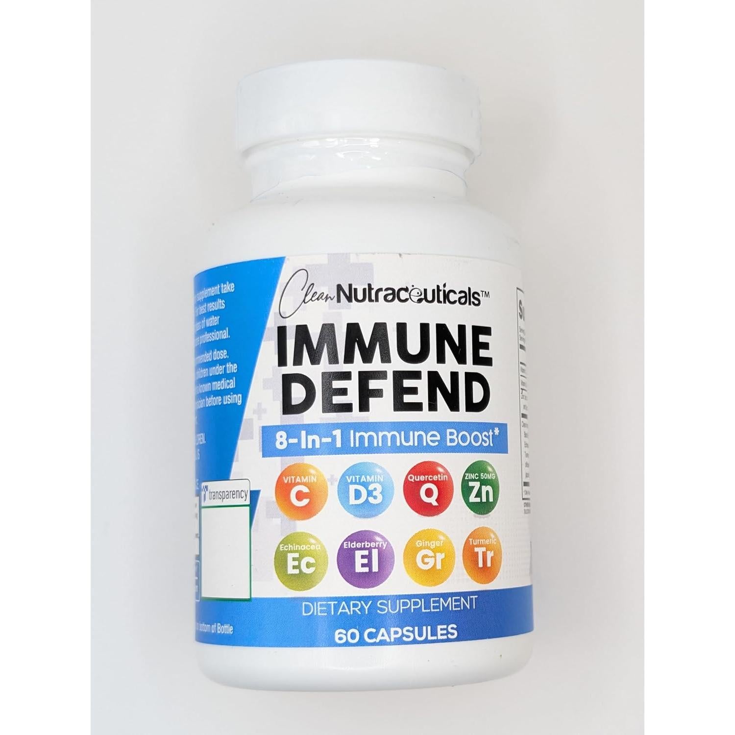 Suplemento Inmunológico Clean Nutraceuticals 8 en 1 con Zinc 50mg